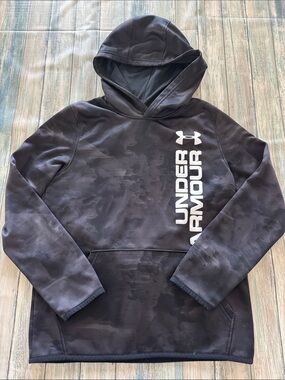 Kids Under Armour Black Camo Hoodie (Sz: YMD)